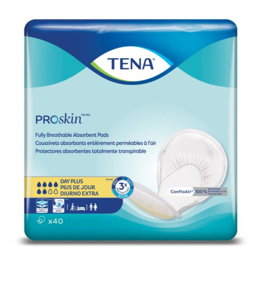 Tena ProSkin Day Plus Pads Heavy Yellow Pkg/40